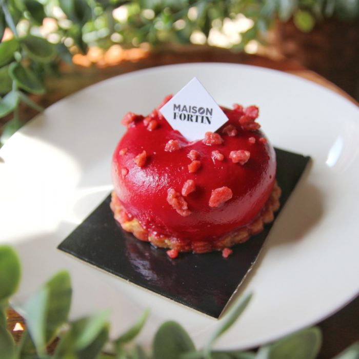 entremet à la vanille et à la fraise
