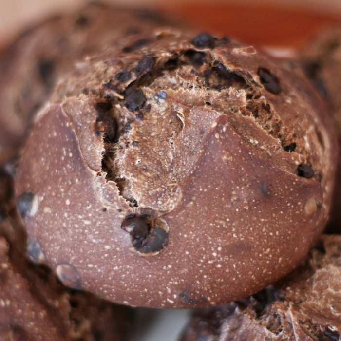 le pain avec pépites de chocolat